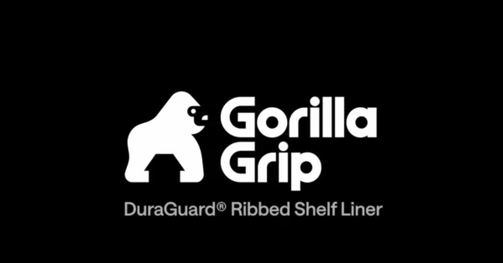 thumbnail video image 2 of GORILLA GRIP Shelf Liner, DuraGuard Ribbed Waterproof Drawer, Cabinet Protection, 12x10, White, 2 of 10