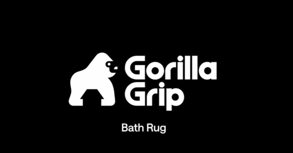 thumbnail video image 2 of GORILLA GRIP Bathroom Rug and Toilet Base Floor Rugs Set, Quick Dry Plush Chenille, 30x20 Carpet, Black, 2 of 10