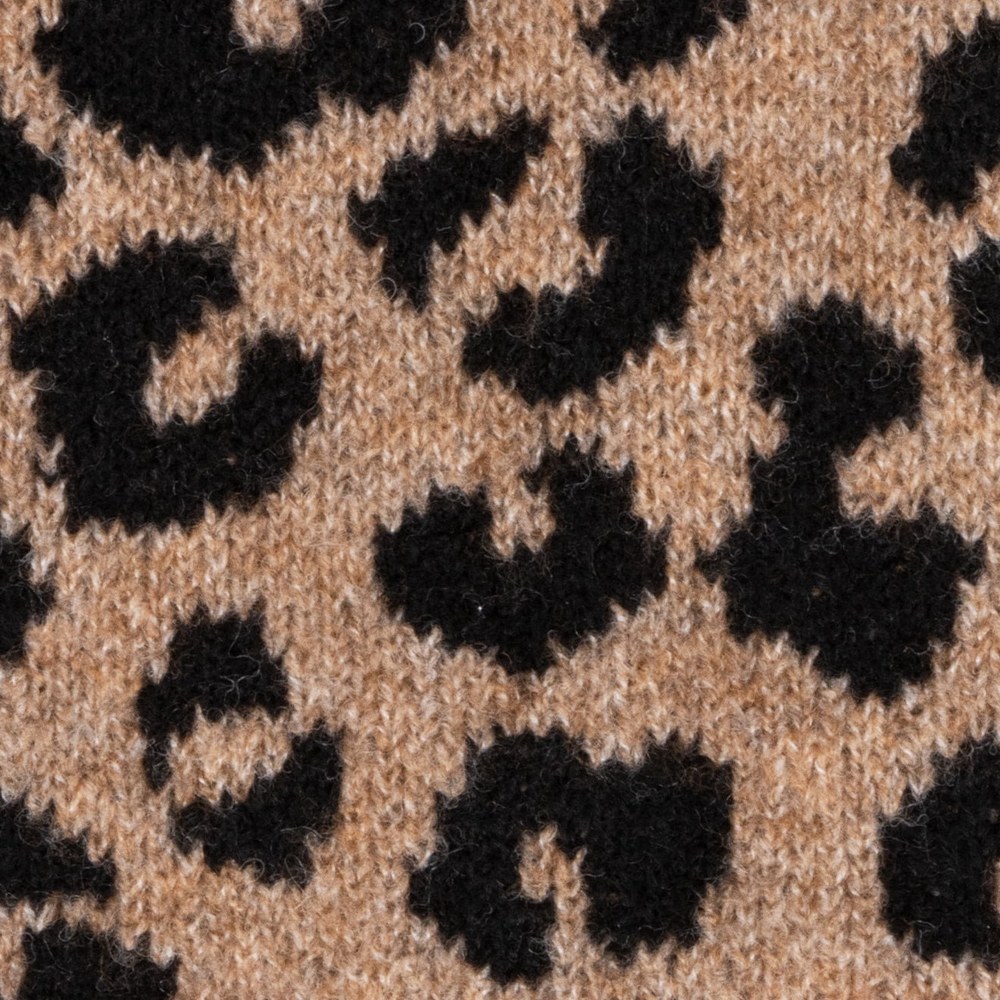 Two-tone leopard knit