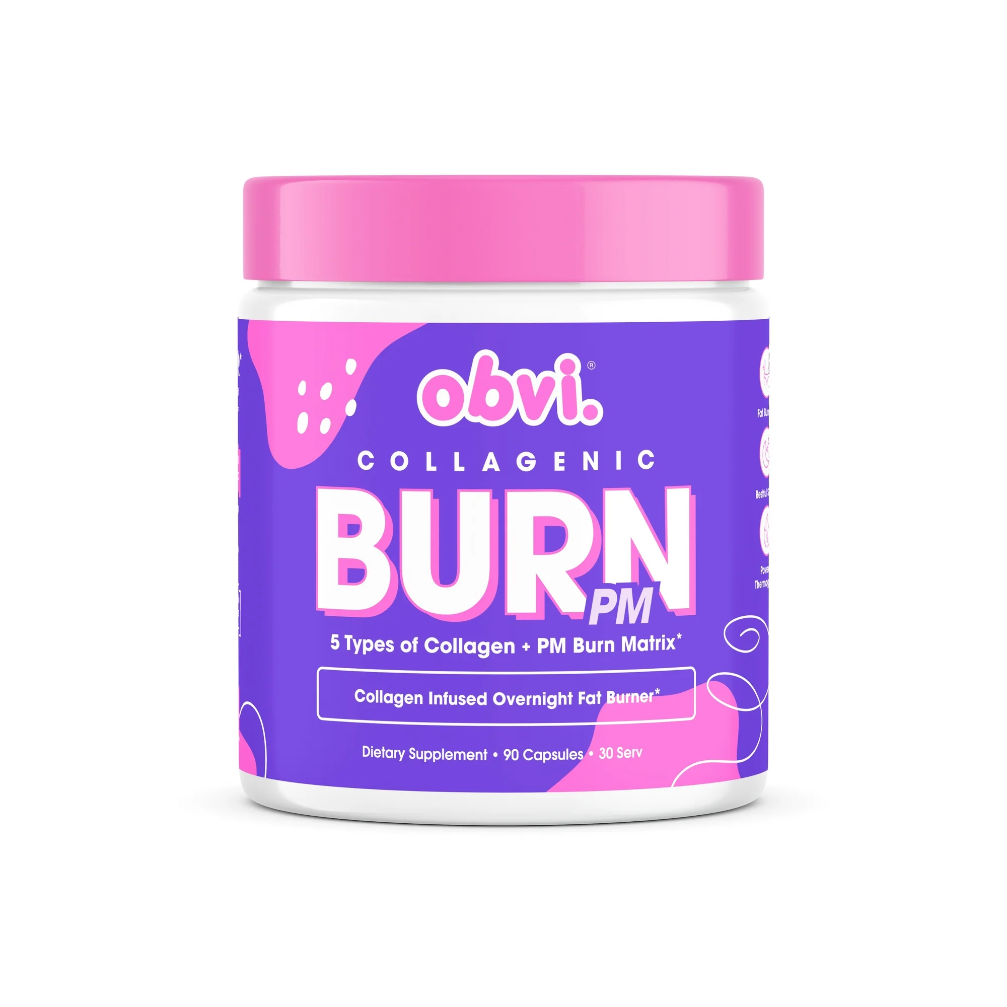 Obvi Collagenic Burn for Weight Loss, Collagen Peptides Infused