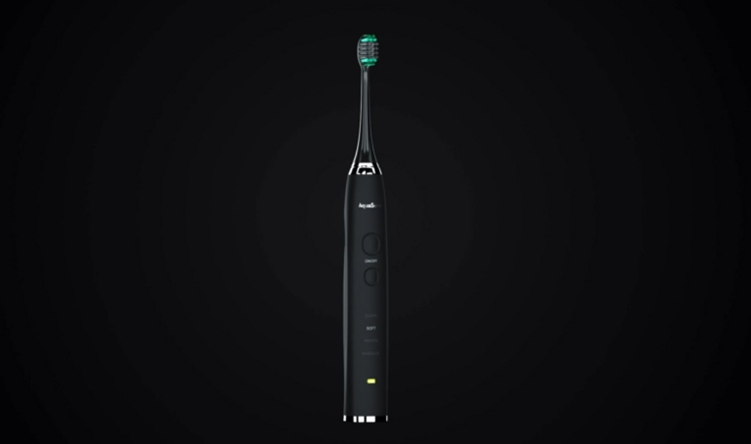 thumbnail video image 2 of AquaSonic Black Series Electric Toothbrush - Rechargeable, 4 Modes, Travel Case, 8 Brush Heads, 2 of 8