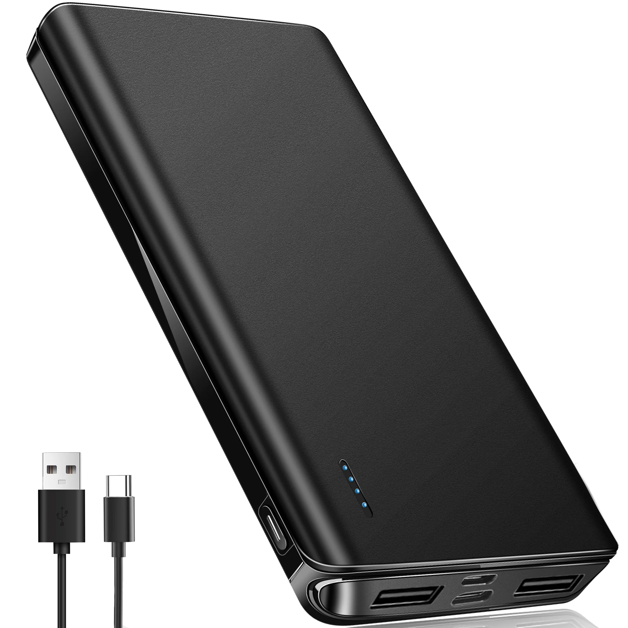 Yelomin 20000 mAh Portable Charger, Lightweight Power Bank, Black 