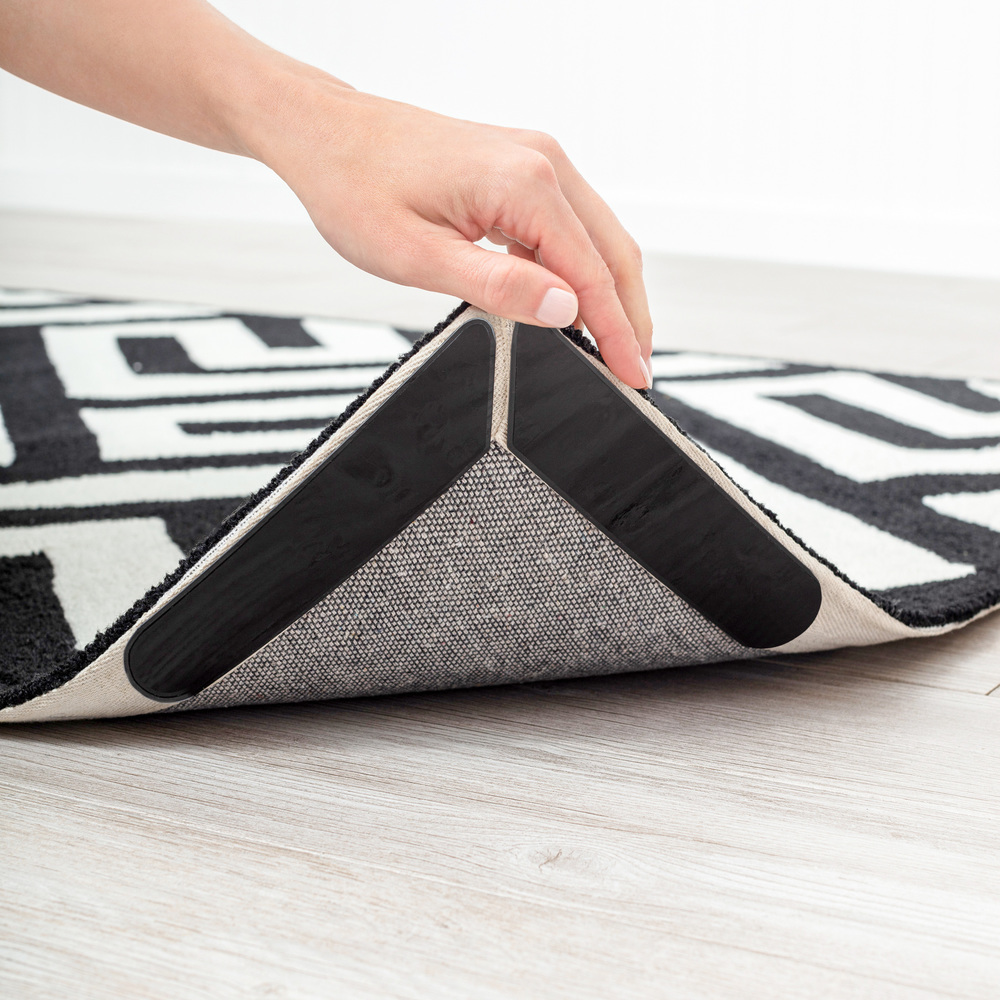 thumbnail video image 2 of GORILLA GRIP Rug Gripper Pads Keep Rugs Corners from Curling, Removable Sticky Pads Hold Carpet in Place, 8 Pack, 2 of 10