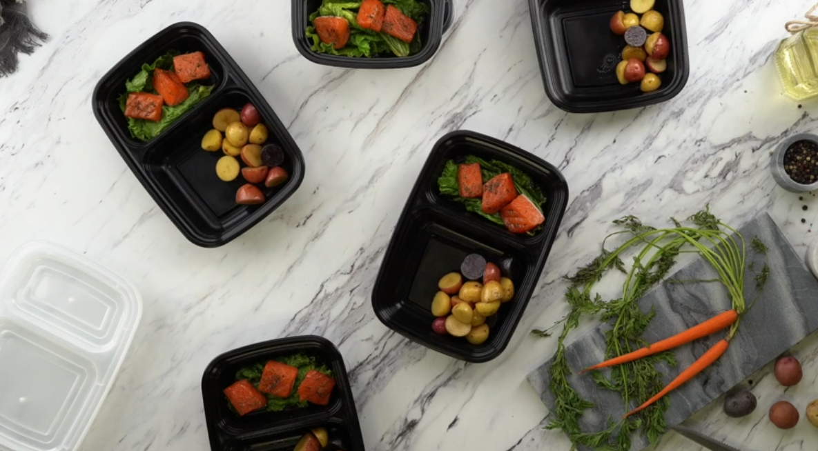 thumbnail video image 2 of GUSTO 24 Oz, Bento Box Meal Prep Containers with Lid 1 Compartment, 50-Pack, 2 of 8